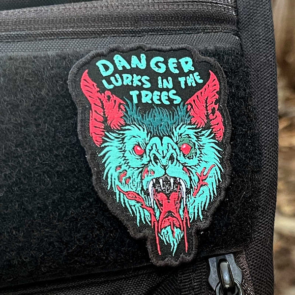 Danger Lurks In The Trees Disc Golf Patches® Disc Golf Pins
