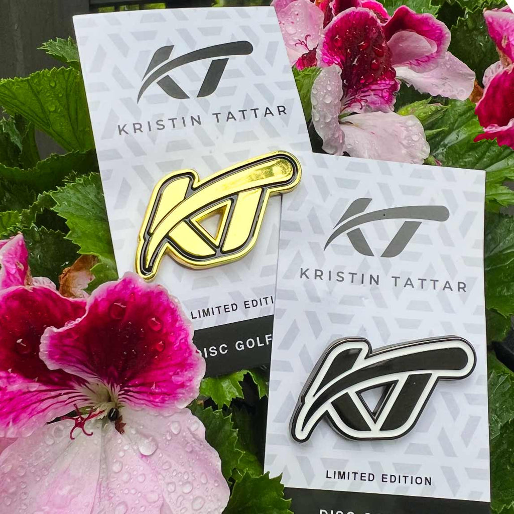 Kristin Tattar KT Logo Disc Golf Pin