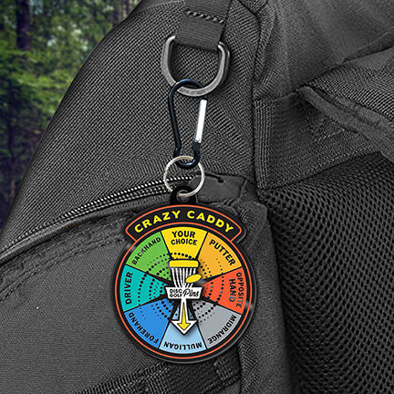 グレイ　キ−ホルダ−＆バッジ Crazy Caddy Game - Keychain – Disc Golf Pins