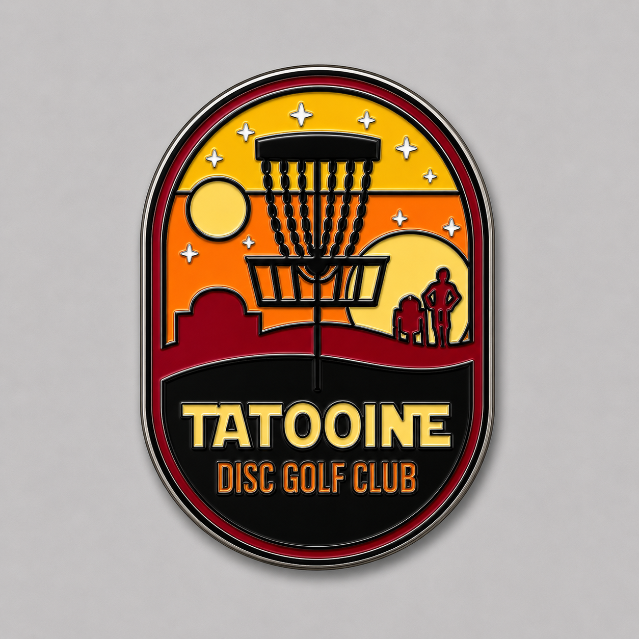 Tatooine Disc Golf Club Pin