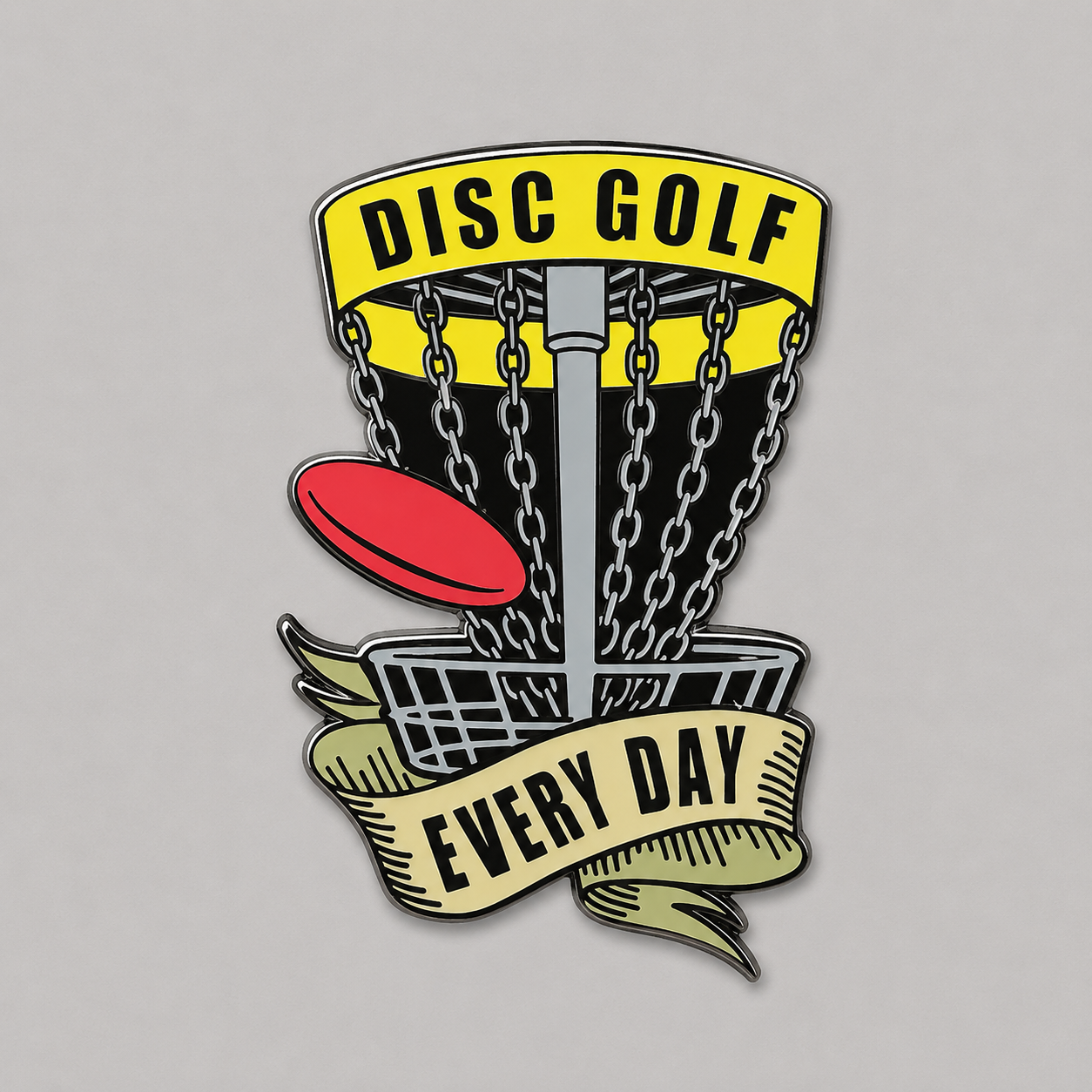 Disc Golf Every Day Basket Pin