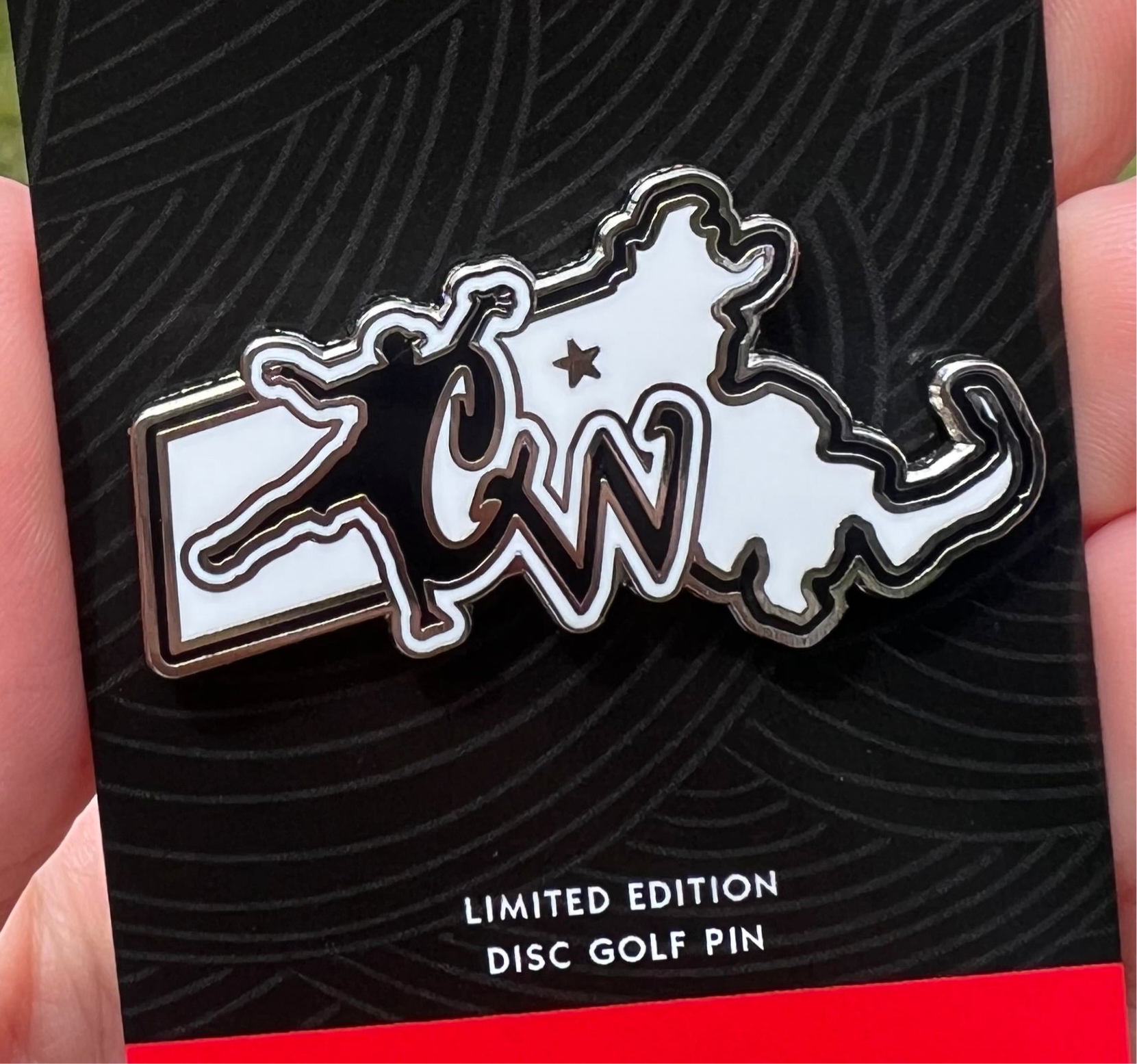 Casey White Logo Disc Golf Pin™
