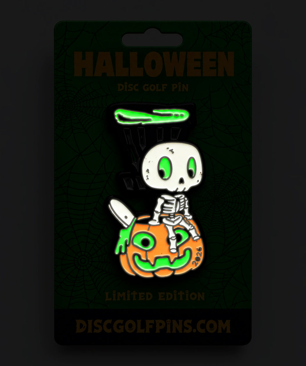2026 Glow-in-the-Dark Halloween Disc Golf Pin