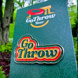Go Throw Stacked Logo 2025 Disc Golf Pin
