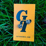 Go Throw Stacked Logo 2025 Disc Golf Pin