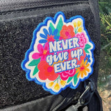 Never Give Up Disc Golf Patches®