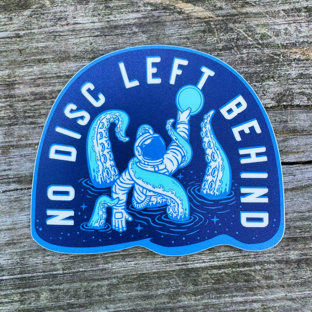 No Disc Left Behind Disc Golf Sticker