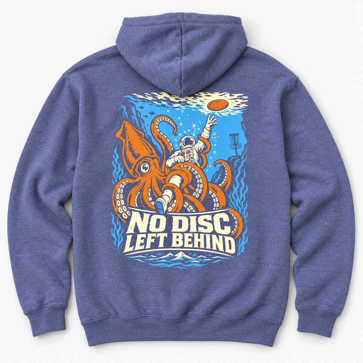 No Disc Left Behind  Disc Golf Hooded Sweatshirt