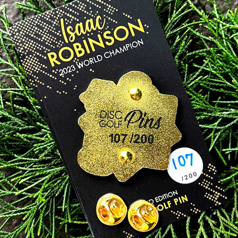 2023 World Champion Isaac Robinson Disc Golf Pin - Numbered Limited Edition