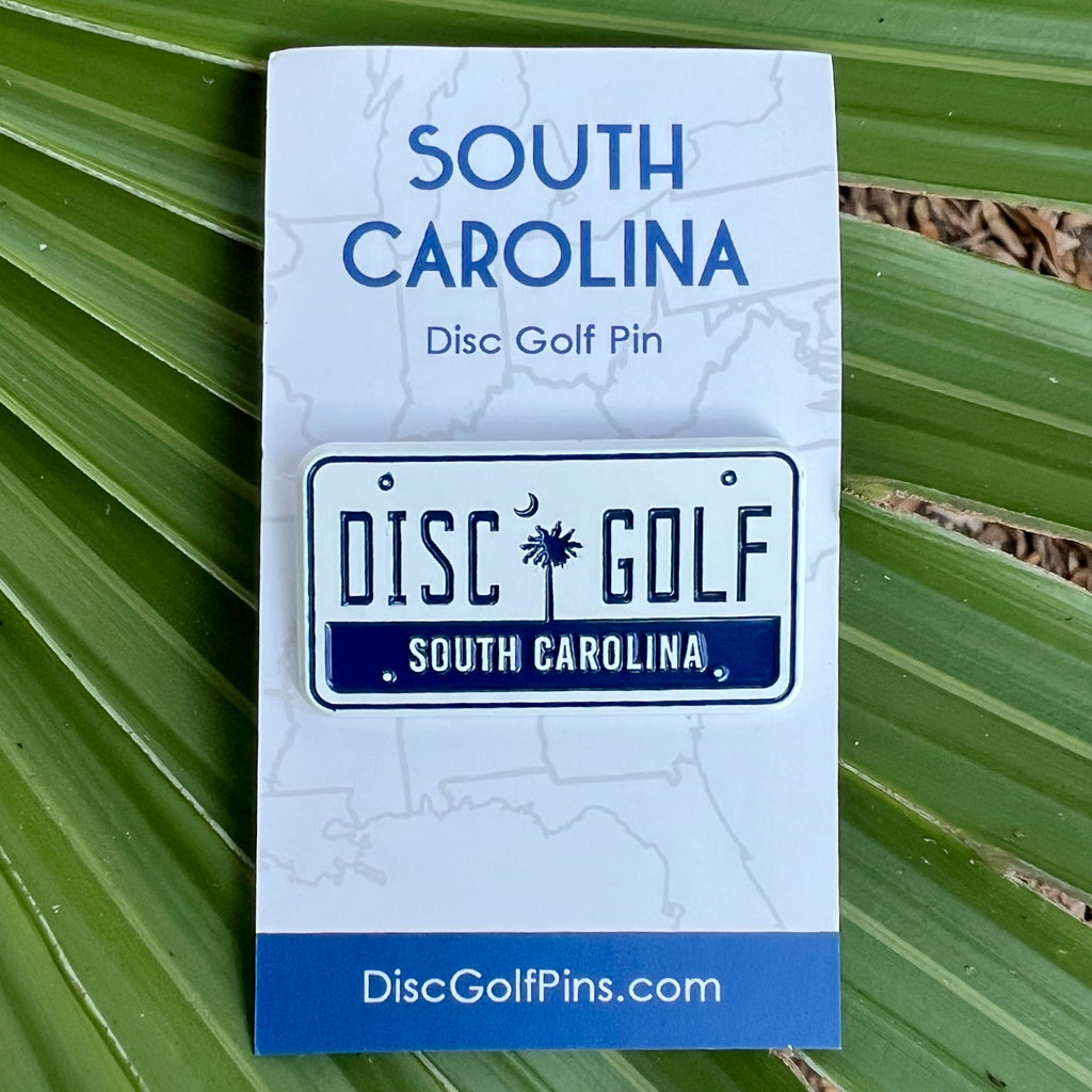 South Carolina License Plate Disc Golf Pin