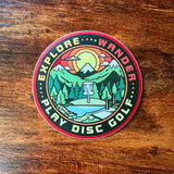 Wander Explore Play Disc Golf Sticker