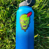 Zombie Head Disc Golf Sticker