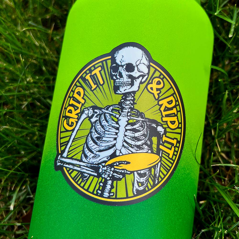 Grip It and Rip It Disc Golf Sticker