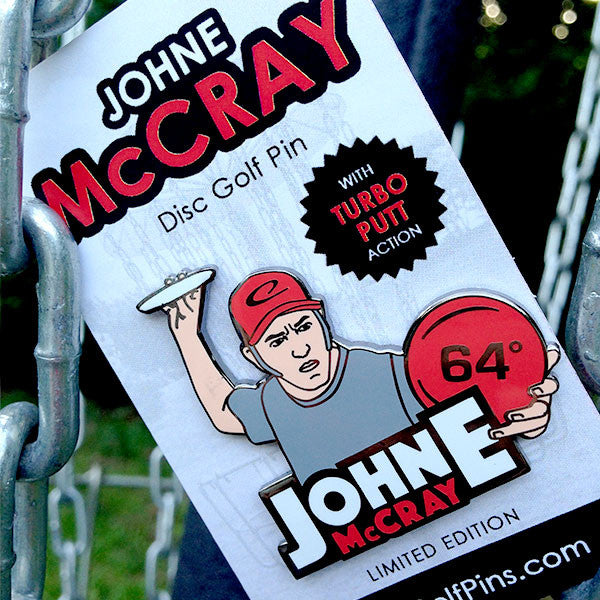 JohnE McCray Enamel Disc Golf Pin