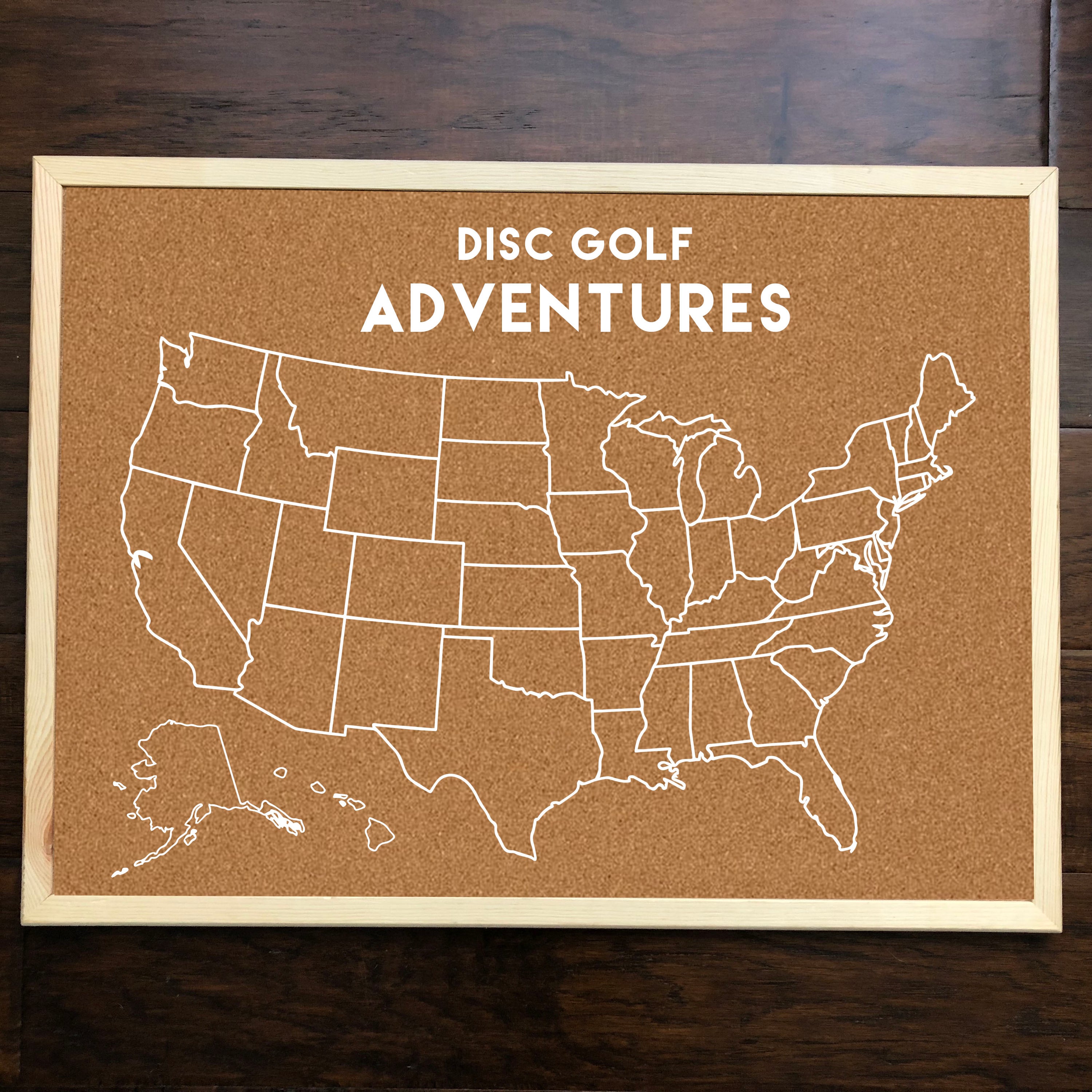 United States of Disc Golf Pins - Custom Corkboard