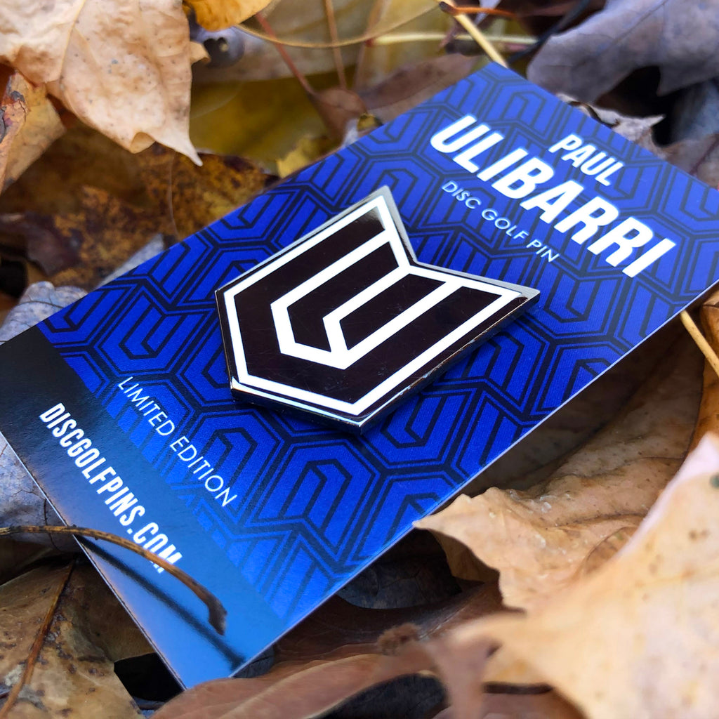 Paul Ulibarri Logo Disc Golf Pin Series 2 Disc Golf Pins