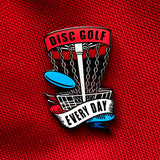 Disc Golf Every Day Basket Pin - RED, WHITE, BLUE