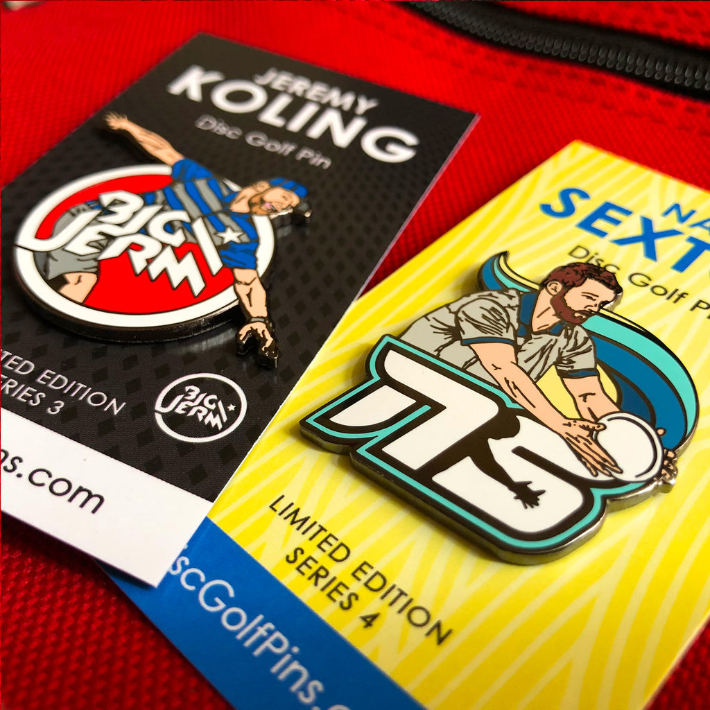 Big Sexy Disc Golf Pin Set Big Jerm Series 3 & Sexton Series 4 Disc