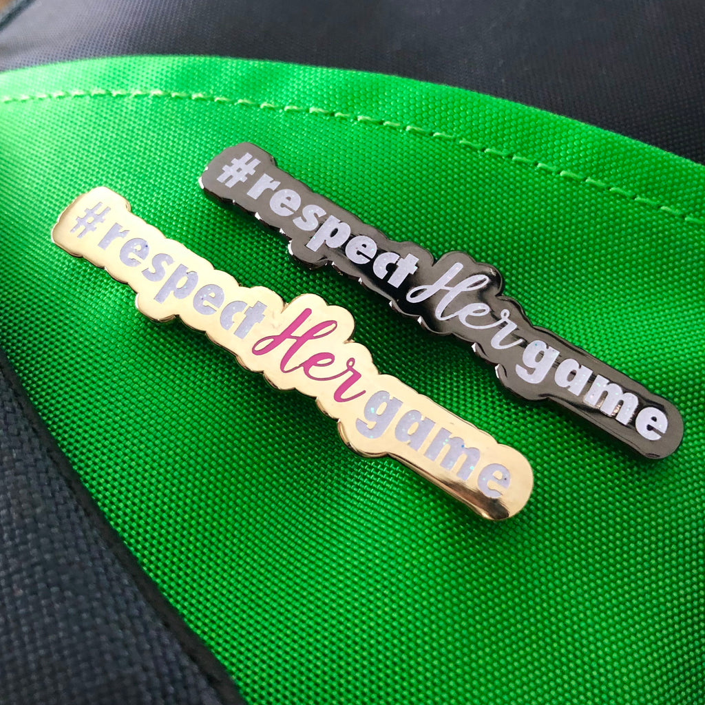 #respecthergame Disc Golf Pin - Respect Her Game