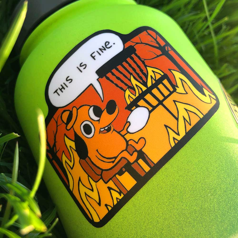 This Is Fine Disc Golf Sticker